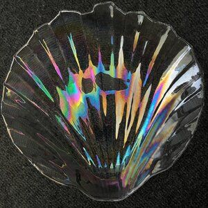 1960's Kamei Craft Japanese Carnival Glass Shell Platter (large)